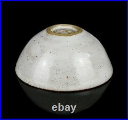 Lucie Rie & Hans Coper- Studio Pottery Speckled White Stoneware Bowl Dish Signed