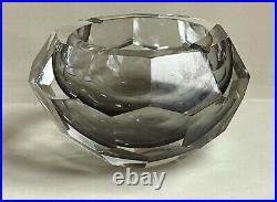 Luigi Mandruzzato Glass ashtray smokey colour Midcentury Modern