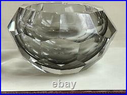 Luigi Mandruzzato Glass ashtray smokey colour Midcentury Modern