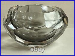 Luigi Mandruzzato Glass ashtray smokey colour Midcentury Modern