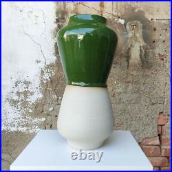 Lutz Könecke Hohe Vase Studiokeramik Chrom Glasur German Studio Pottery Keramik