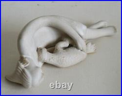 Lyn Lovitt ceramic figure with dog or animal perfect condition with makers mark