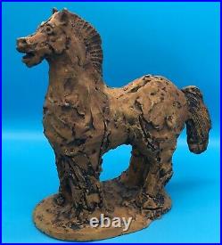 MCM Brutalist Bernard Rooke Horse Sculpture Mid Century Modern Studio Pottery