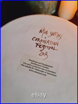 MIA SAROSI Bowl Art Pottery Ceramic Hand Painted Royal Coronation Edition 2013