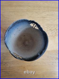 MOLLIE HILLAM FULNECK STUDIO ART POTTERY Vase Pierced Trees Designer Mid Century