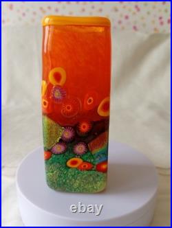 Mad Art Studio Glass Citrus rectanglar Vase 2008 (unbox) Mad Art Studio Glass Citrus rectanglar Vase 2008 (unbox)