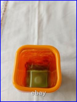 Mad Art Studio Glass Citrus rectanglar Vase 2008 (unbox) Mad Art Studio Glass Citrus rectanglar Vase 2008 (unbox)
