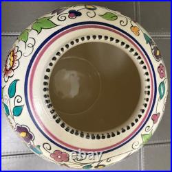Magnificent 24cm Poole Pottery Ginger Jar Hand Painted By Karen Brown