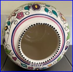 Magnificent 24cm Poole Pottery Ginger Jar Hand Painted By Karen Brown