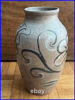 Manner Of William Staite Murray Painted Early 20th C Vase Leach / Cardew Era