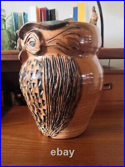 Marcus Goldberger Huge Studio Pottery Owl Prima Pottery Folkestone Vintage