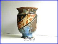 Marguerite Wildenhain Statuesque Stoneware Vase with Incised Wrap Around Design