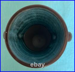 Mark Valcera Hand Painted Studio Art Pottery Vase 17cm c1950s Switzerland