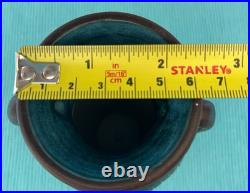 Mark Valcera Hand Painted Studio Art Pottery Vase 17cm c1950s Switzerland