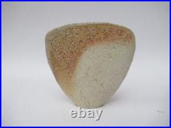 Martin McWilliam, wood fired studio pottery stoneware trompe l'oeil vessel Martin McWilliam, wood fired studio pottery stoneware trompe l'oeil vessel