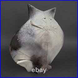 Mary Gates Dewey Signed Studio Original Large Rare Cat 1987 Sculpture #6