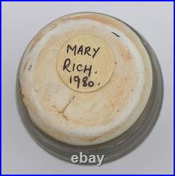 Mary Rich Studio Pottery Porcelain Vase 1980