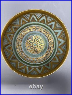 Mary Rich studio pottery Geometric Patterned footed porcelain bowl for Penwerris