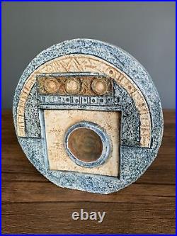 Medium Troika Wheel Vase Signed PB Penny Black 1960's-1974