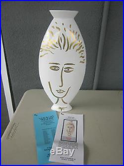 Memphis Sottsass Design MATTEO THUN Art Pottery Face Vase Guerriero Italy LE