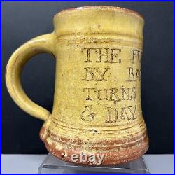 Michael Cardew @ Leach Pottery Calligraphic Detail on a Tankard 1923-1926 #1037