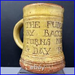 Michael Cardew @ Leach Pottery Calligraphic Detail on a Tankard 1923-1926 #1037