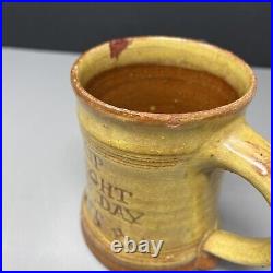 Michael Cardew @ Leach Pottery Calligraphic Detail on a Tankard 1923-1926 #1037