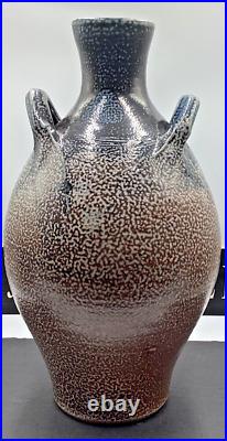 Michael Casson Handmade Twin Handle Bottle Studio Pottery Vase