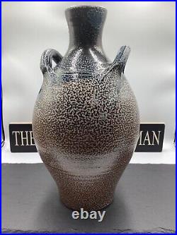 Michael Casson Handmade Twin Handle Bottle Studio Pottery Vase