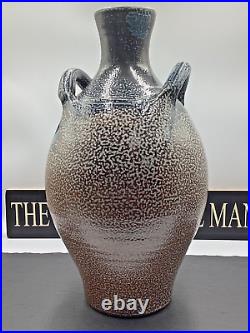 Michael Casson Handmade Twin Handle Bottle Studio Pottery Vase