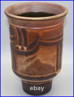 Michael Casson Studio Pottery Salt Glaze Stoneware Vase