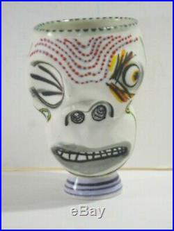 Michael Corney Studio Pottery Large Tumbler Or Decorated Vase, Signed
