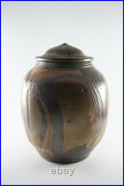 Michael Mike Casson, Lidded Jar, Studio Pottery, Stoneware Ceramics, Salt glaze