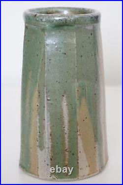 Micki Schloessingk Octagonal Cut Sided Studio Pottery Vase 20th/21st Century