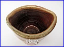 Micki Schloessingk, vintage studio pottery salt glazed vase or vessel, c1980