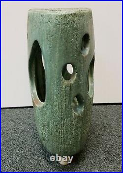 Mid 20th Century Japanese Studio Pottery Modernist Footed Ikebana Vase
