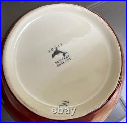 Mid 20th Century Poole Pottery 26cm Vase Hand Painted In Volcano Lava Pattern