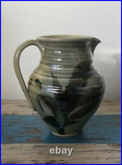 Mid 20th century Alan Ward studio pottery jug. Made in Derbyshire. Signed