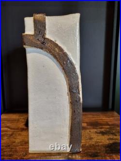 Mid Century 1975 Russell Collins Studio Pottery Vase Brutalist Organic Ceramic