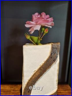Mid Century 1975 Russell Collins Studio Pottery Vase Brutalist Organic Ceramic
