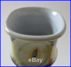 Mid Century BjornWiinblad Studio Pottery Danmark Face Vase 1969 8 1/4Tall Mint