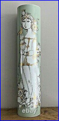 Mid Century Bjorn Wiinblad Rosenthal Studio Line SAMUMARAT 36 cm cylinder vase