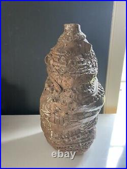 Mid Century Brutalist California Studio Ceramic Pottery Sculpture Vase Vessel