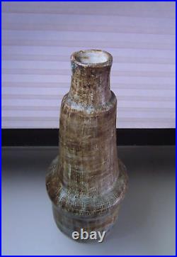 Mid Century Brutalist Stoneware Studio Pottery Vase 12
