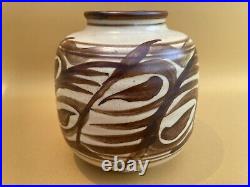 Mid Century Bullers Studio Pottery Handmade Vase 254 Agnete Hoy Vintage 40's