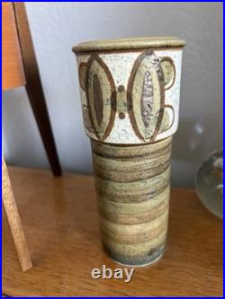 Mid Century Danish Studio Pottery Vase By Svend Aage Jensen For Soholm 1960's