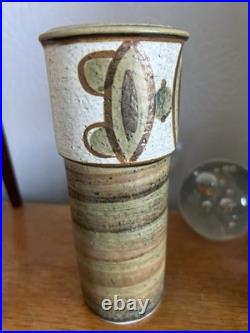 Mid Century Danish Studio Pottery Vase By Svend Aage Jensen For Soholm 1960's