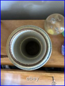 Mid Century Danish Studio Pottery Vase By Svend Aage Jensen For Soholm 1960's
