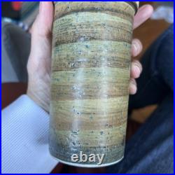 Mid Century Danish Studio Pottery Vase By Svend Aage Jensen For Soholm 1960's
