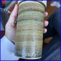 Mid Century Danish Studio Pottery Vase By Svend Aage Jensen For Soholm 1960's